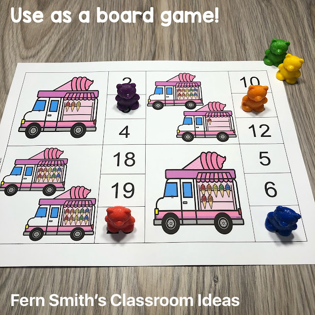 Click Here for the May Ice Cream Truck Counting Clip Cards #FernSmithsClassroomIdeas