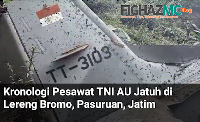 Pesawat TNI AU Jatuh di Lereng Bromo, Pasuruan, Jatim