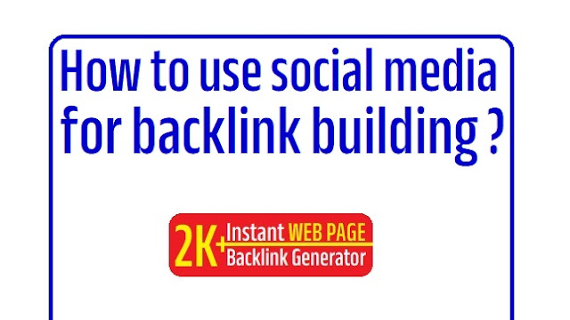 social media for backlink building