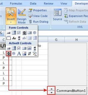 Membuat spin button di lembar kerja