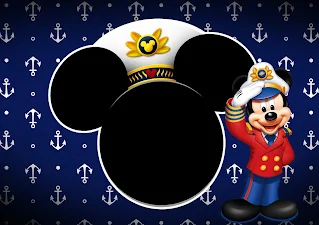 Mickey Marinero: Invitaciones para Imprimir Gratis.