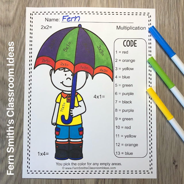 Click Here to Download This Back to School Color by Number Multiplication Freebie for Your Classroom Today!