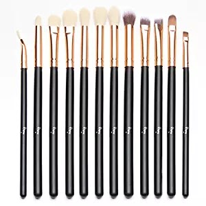  Qivange Eye Brush Set, Cosmetics Eyeliner Eyeshadow Blending Brushes