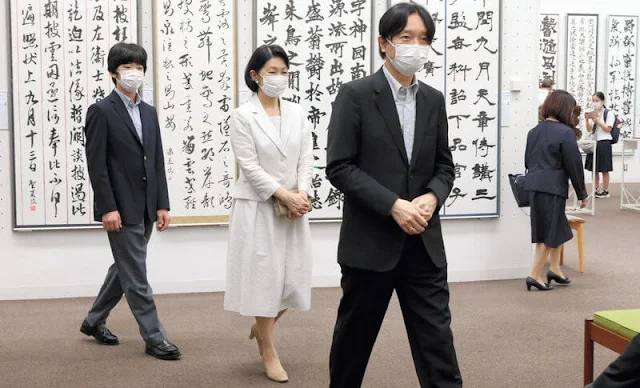 Crown Prince Fumihito, Princess Kiko and Prince Hisahito attended the 46th High School Comprehensive Cultural Festival