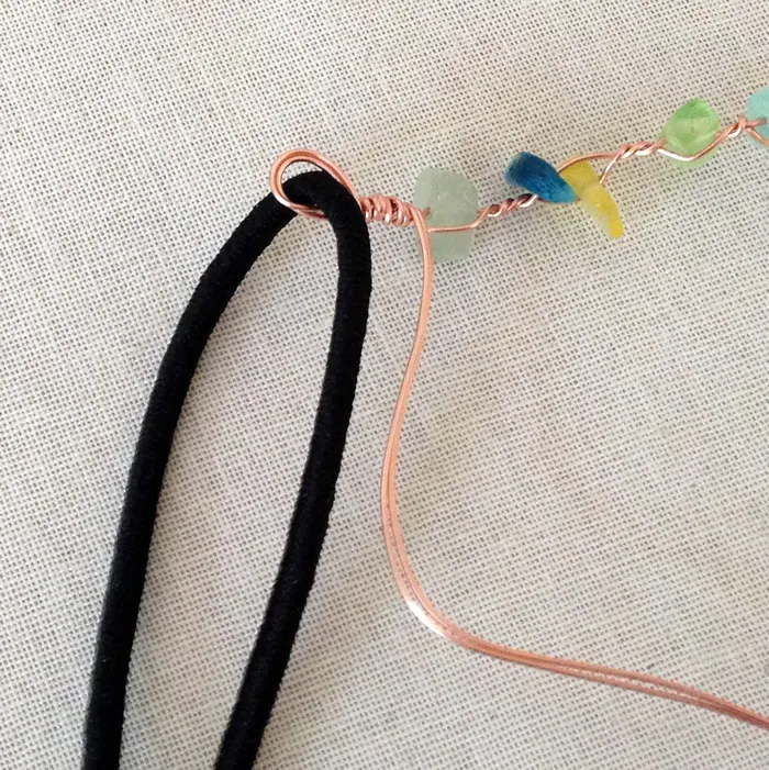 DIY: easy bead and wire headband free tutorial - Lisa Yang's Jewelry Blog