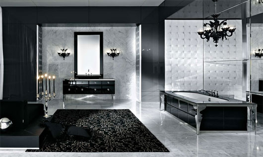 Black & White Glamour timeless and classic, this stunning bathroom is a 