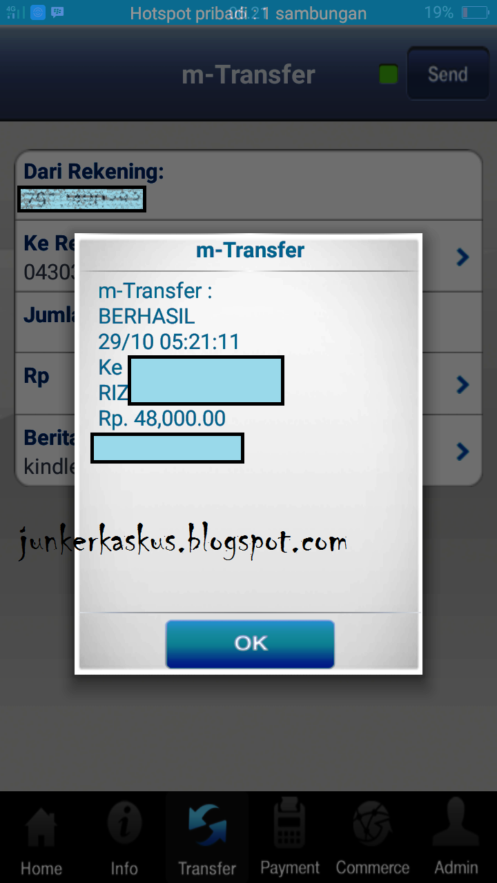 Cara Transfer Uang Via m-BCA - Junker Kaskus