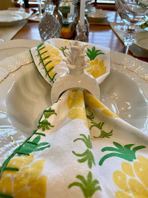 Pineapple napkin and Pineapple napkin ring