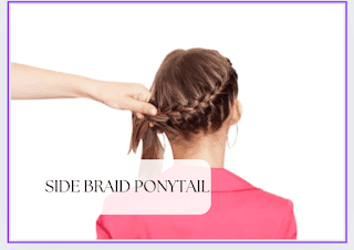 side braid ponytail for growing girls