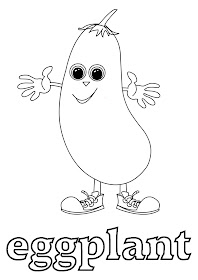 vegetables coloring pages - eggplant