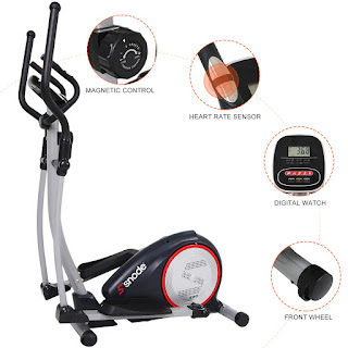 SNODE E20 Elliptical Trainer Machine with 8 magnetic resistance levels, image, review features & specifications plus compare with E20i