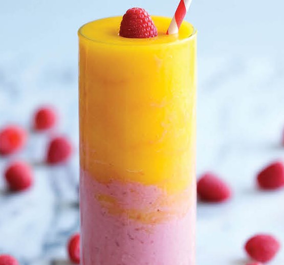 RASPBERRY SUNRISE SMOOTHIE #drinks #breakfast