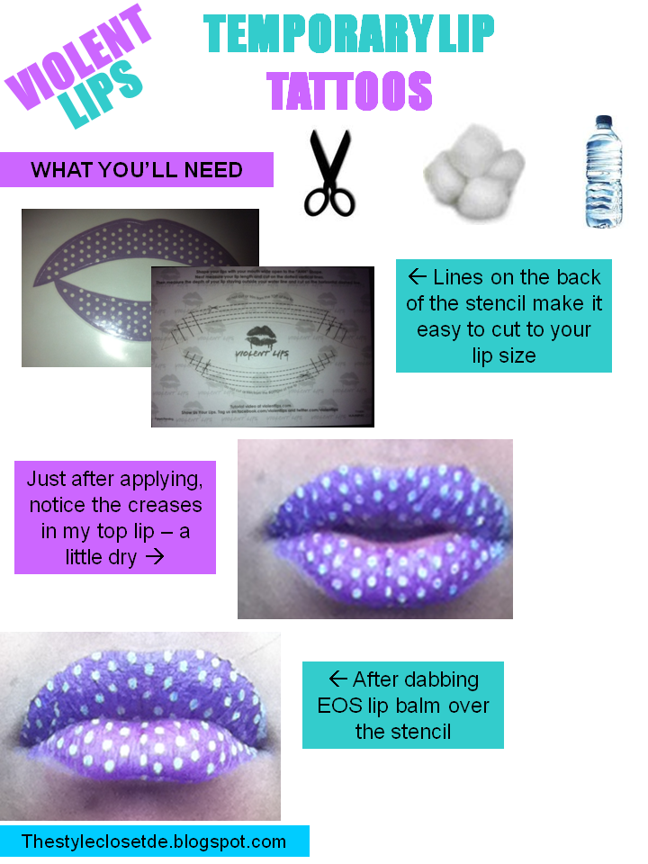 Okay so here's the skinny on the Violent Lips Temporary Lip Tattoos 