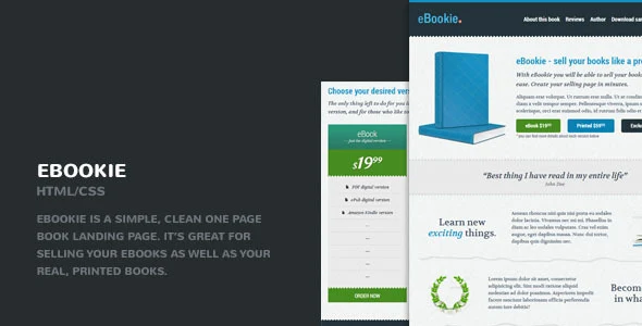 Download eBookie Responsive Book Selling HTML Landing Page