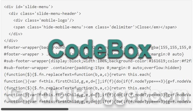 CodeBox Cara Membuat CodeBox Menggunakan Pre Tag