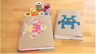 decorar cuadernos con tape de colores ideas roblots