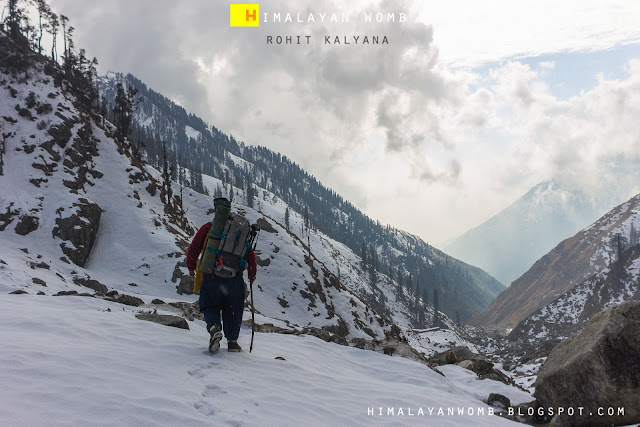 A beautiful winter trek in dhauladhar range. Rohit kalyana www.himalayanwomb.blogspot.com