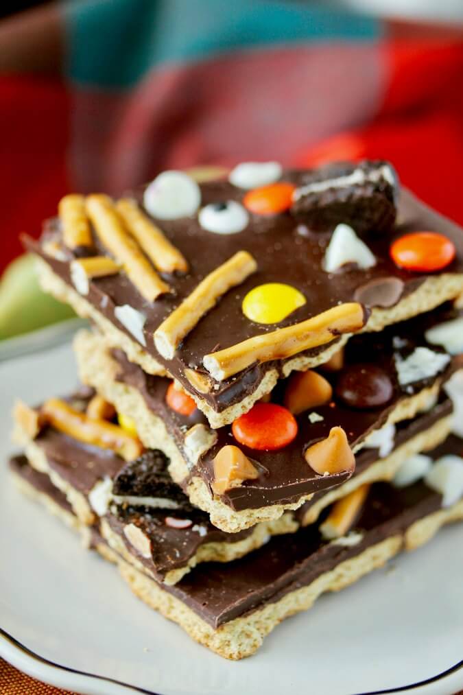 Chocolate Halloween Candy Bark