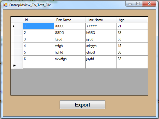 Vb.Net Datagridview Data To Txt File