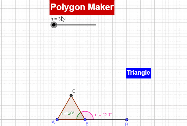 Making polygons for maths: interactive simulator - year 9, gcse, igcse, gce o level