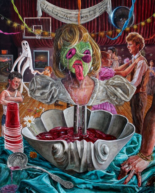 Trey Abdella arte pinturas surreais coloridas psicodélicas