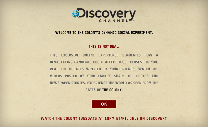 Discovery's channel The Colony Facabook