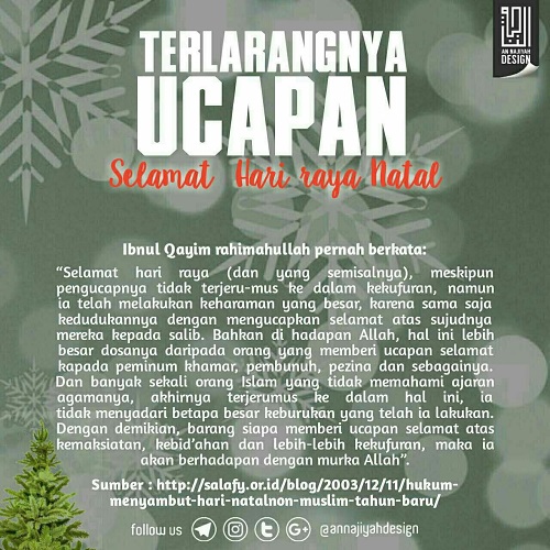 Poster Hukum Mengucapkan Selamat Natal