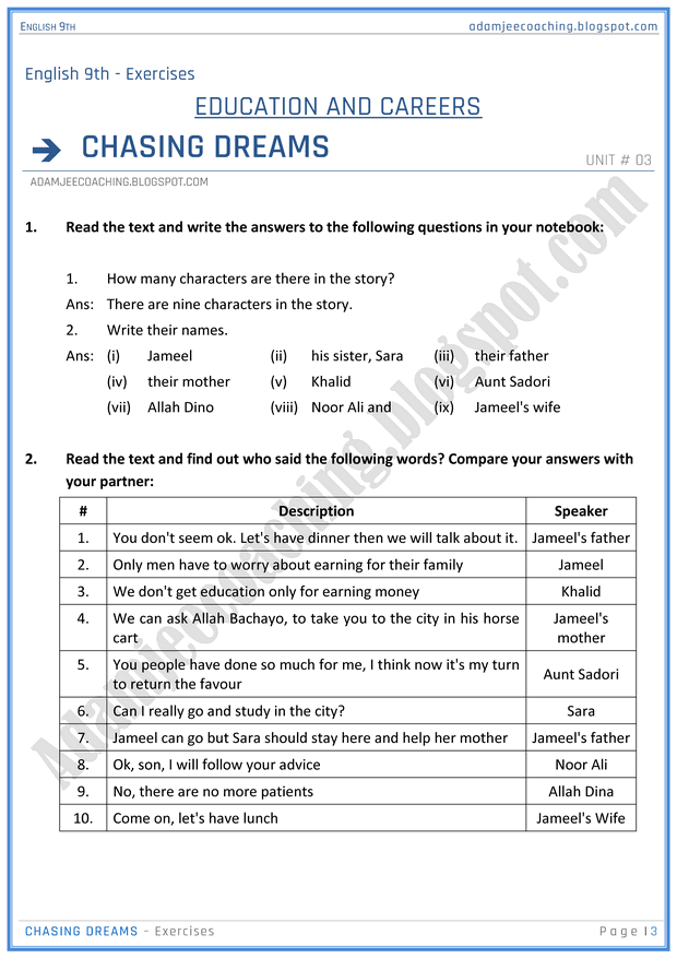 education-and-careers-exercises-english-9th