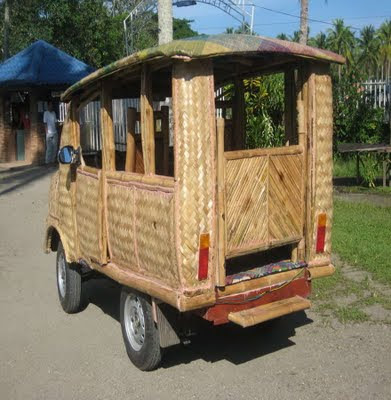 Foto Foto Unik Taksi Yang Terbuat Dari Bambu [ www.BlogApaAja.com ]