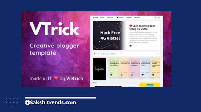 Vtrick premium blogger template download