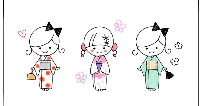 簡単な着物 浴衣 和服 の女の子のイラストの描き方 遠北ほのかのイラストサイト 簡単な着物 浴衣 和服 の女の子のイラストの描き方 遠北ほのかのイラストサイト