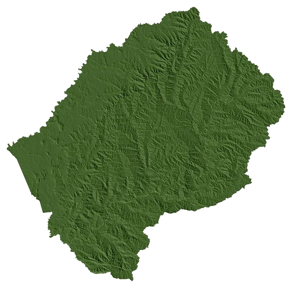Lesotho Relief Map