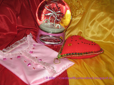 Embroidered Valentine Felt heart6