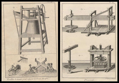 Moulin a main pour separer la Grain des epis and Pressoir