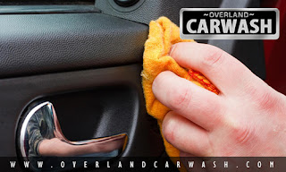 interior of car being detailed