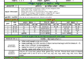 Ennum Ezhuthum - August 1st Week Lesson Plan - PDF