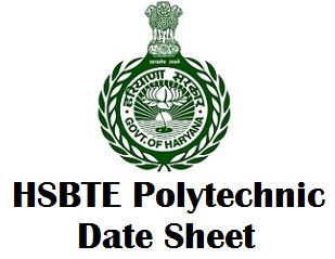 Haryana Polytechnic Exam Date Sheet 2018