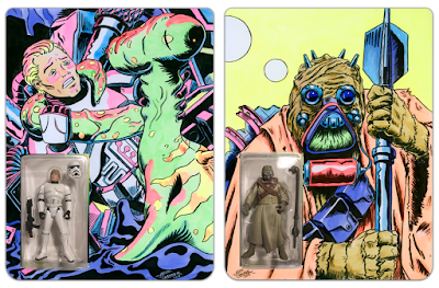 San Diego Comic-Con 2019 Exclusive KRBtronic Star Wars Figures with Hand Illustrated Card Backs by Manly Art x DKE Toys