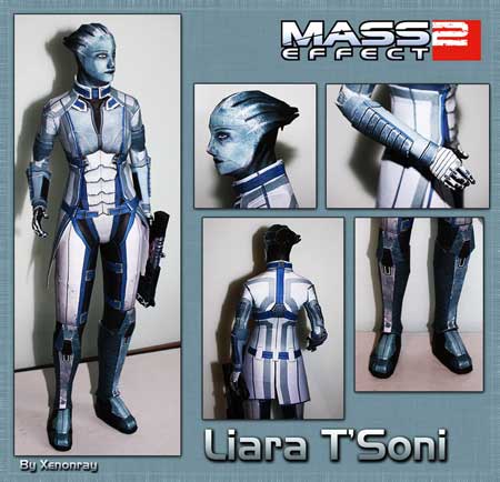 Mass Effect 2 Liara TSoni Papercraft