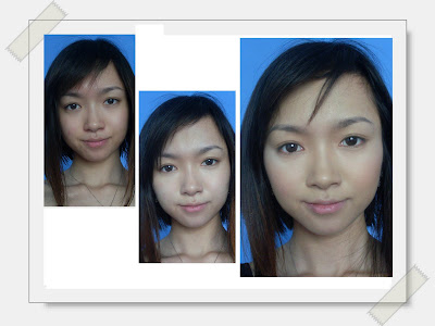 before and after foundation. First picture: bare