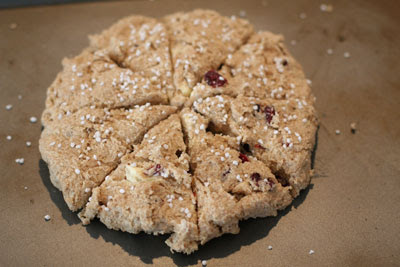 Cut scones into wedges