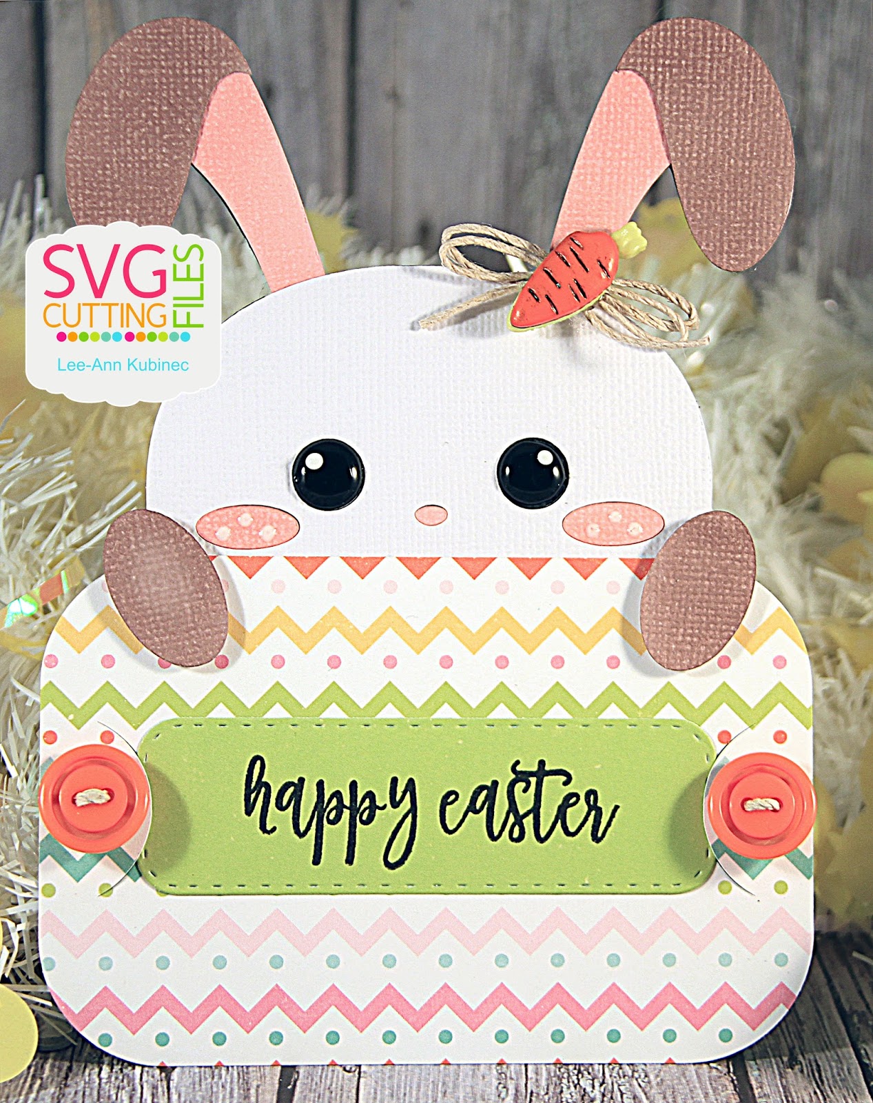 Download SVG Cutting Files: NEW Bunny Peeker Gift Card Holder