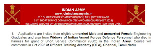 OTA Chennai Recruitment 2023 191 SSC Tech Posts