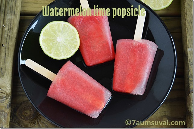 Watermelon lime popsicle 