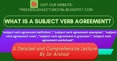 What is a subject verb agreement?