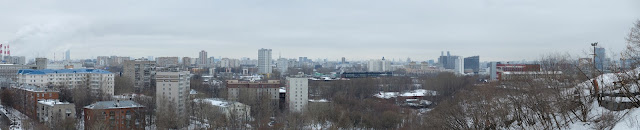 вид со склона спортивного комплекса «Кант», панорама