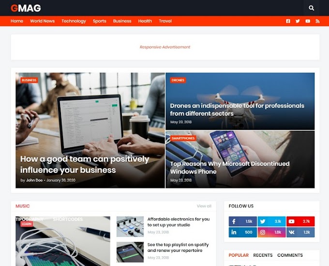 GMag Blogger Template: Free Download 2020