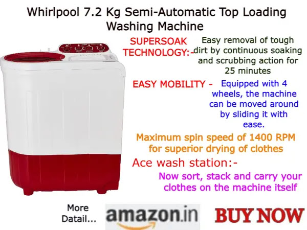 Whirlpool Washing Machine Price List in India
