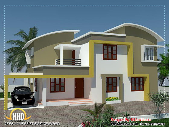 Modern minimalist house in Kerala - 2370 Sq. Ft. (220 Sq. M.) (263 Square Yards) - April 2012