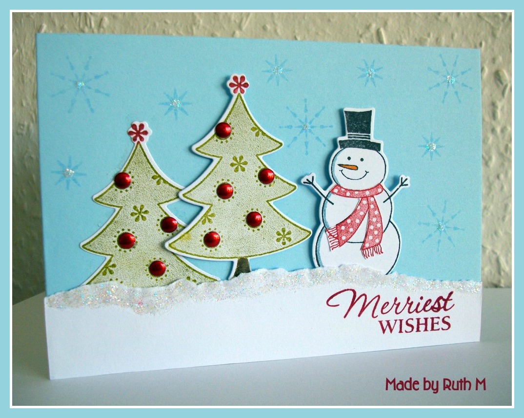 Flower Sparkle: Two Snowman Cards